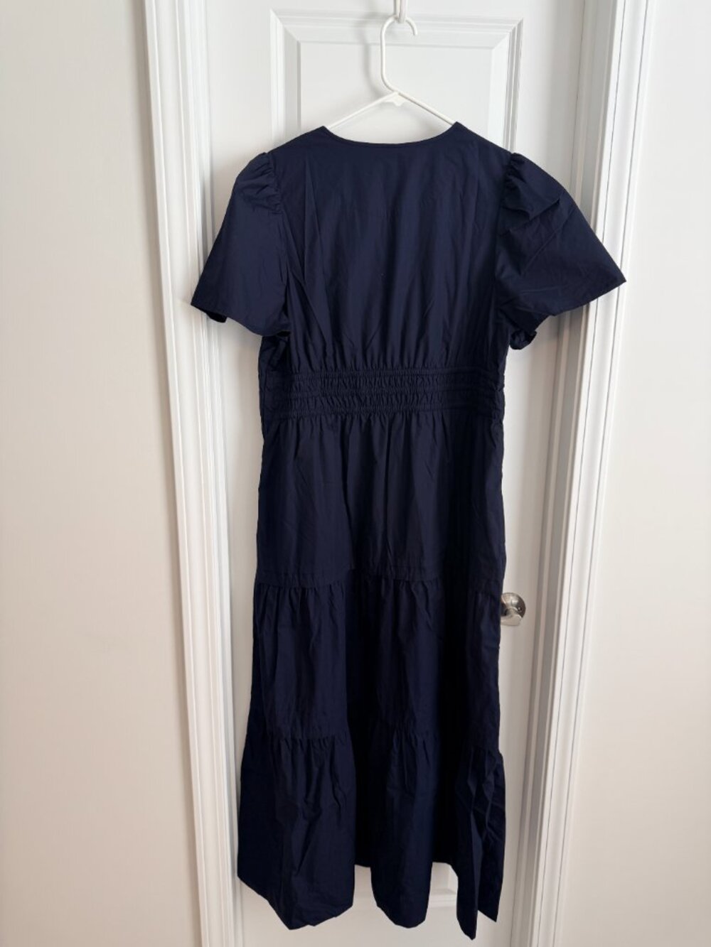 Quince 100% Cotton Tiered Maxi Dress Navy Size XL - Picture 6 of 8